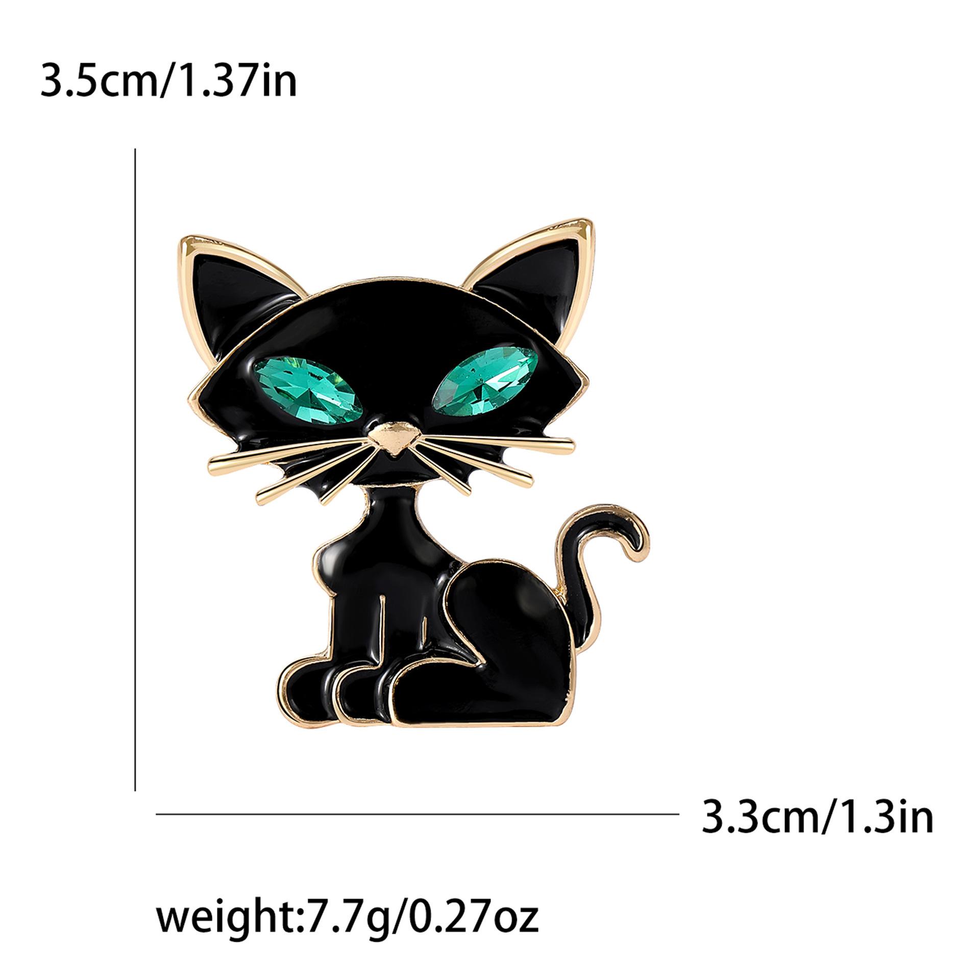 

Модная индивидуальная брошь в виде кошки, высококачественный стеклянный кристалл, аксессуары для костюма, булавка