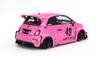 TOP SPEED Scale Abarth 595 X Abarth Works Pink Finished Model TS0607 1/18 LB-WORKS