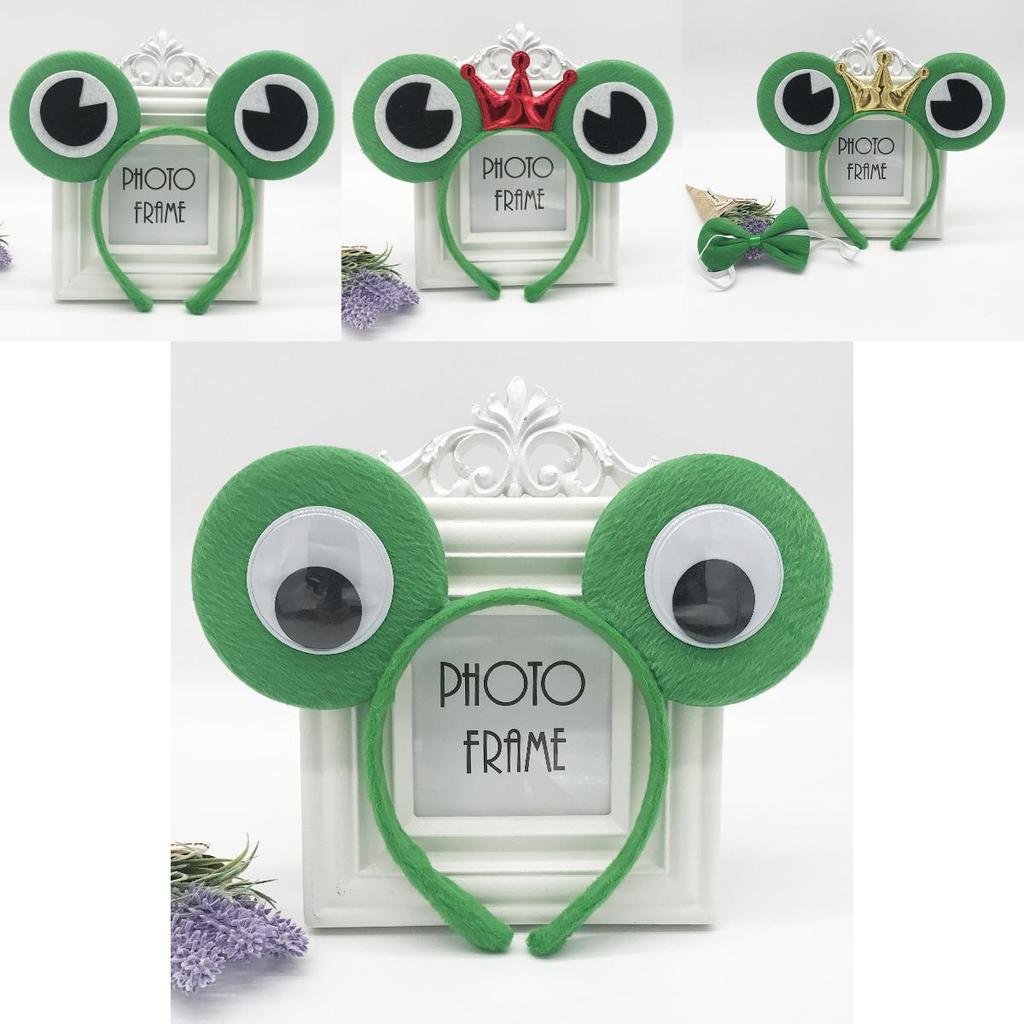 Frog Prince Headband Childrens Costume Accessory Handmade For Kids Play And Performance