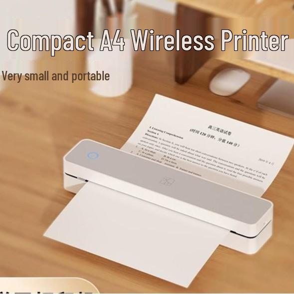 MT610pro Portable Bluetooth Thermal Printer: Wireless A4 Student Black & White Mobile Printer for Homework