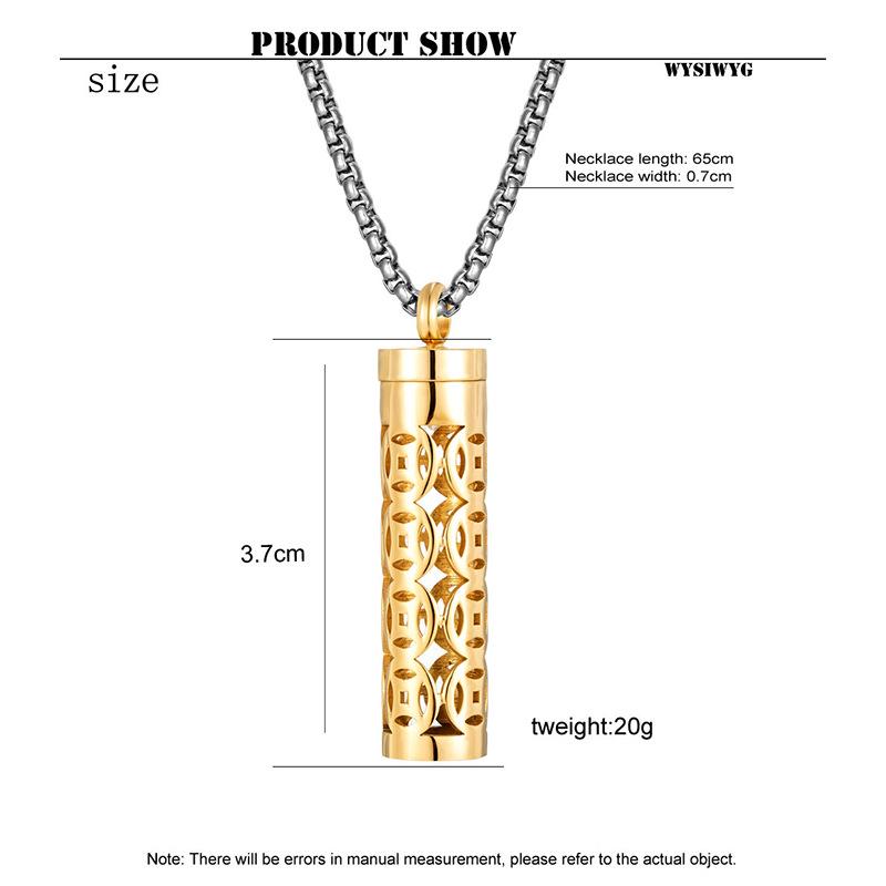 Stainless Steel Aromatherapy Essential Oil Diffuser Pendant Necklace