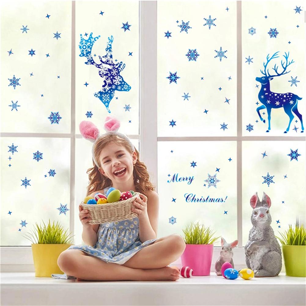 DIY Portable Window Decal Christmas Theme Snowflake Window Sticker