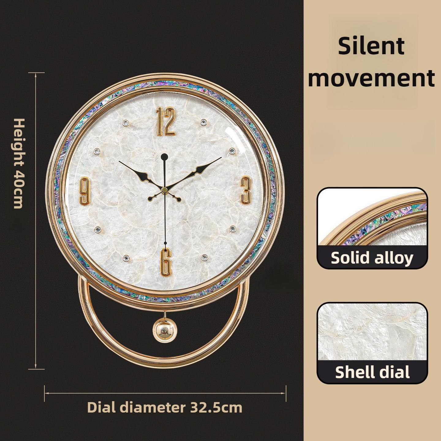 

Modern Luxury Wall Clocks Natural Shell Nordic Wall Watch Simple Creative Home Silent Clock Living Room Decoration Furniture