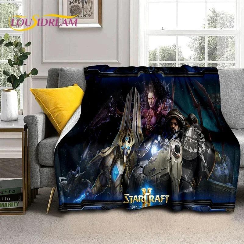 3D StarCraft Classic Game Gamer Blanket,Soft Throw Blanket for Home Bedroom Bed Sofa Picnic Travel Office Rest Cover Blanket Kid