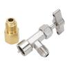 Self Sealing Can Tap Valve 1/4in 1/2in Thread Stainless Steel Refrigerant Dispenser Can Opener with Hose Adapter for Car