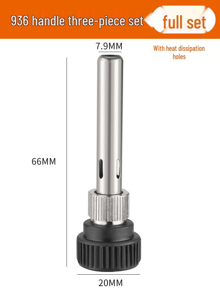 Accesorii Mâner Stație de Lipit 936: Set de 3 piese cu vârf de fier 907 cu manșon din oțel inoxidabil 203/205H