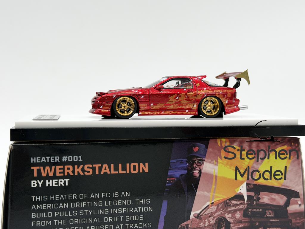 Error 404 1:64 RX-74 FC Twerkstallion Red Golden Wheel Resin Car Model Collection