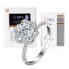 High-end GRA, moissanite ring, flowers, a Ms. Querat luxury jewelry ring gift