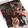 5D Diamond Painting Dog Diamond Embroidery Winter Mosaic Full Square Animal Handicraft Christmas Decorations