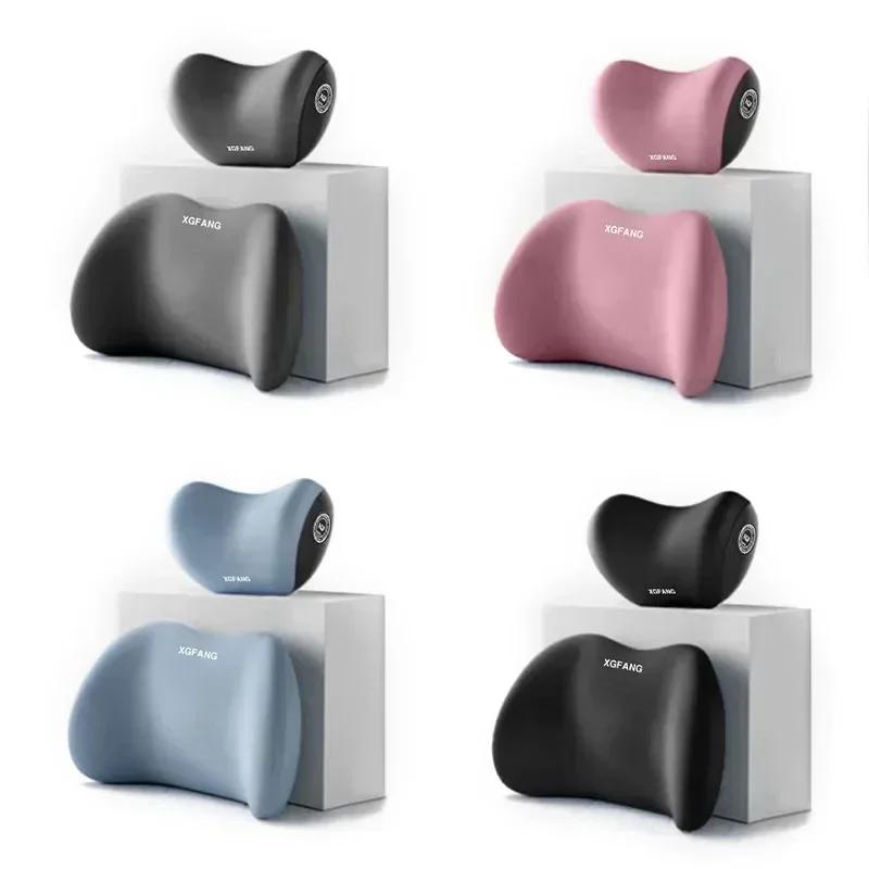 NEW Headrest Lumbar Support Memory Foam Vertebral Lumbar Support Car Neck Pillow Back Cushion Office Car Interior Accessories