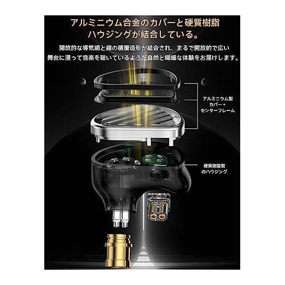 TRN TA4 Earmoni Hi-Res Earphone Knowles 2BA+2DD Beryllium Coated Diaphragm Monitor Earphone 3.5/4.4mm Interchangeable Plug QDC Detachable Cable Ear