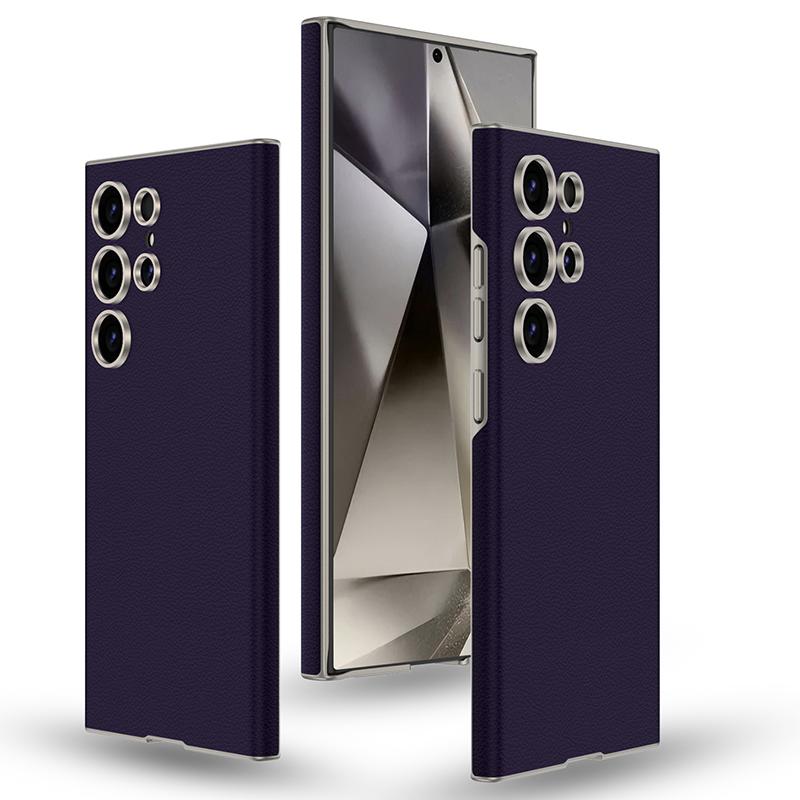 

GKK For Samsung Galaxy S24 Ultra PC+PU Case Skin-Touch Slim Phone Cover Purple