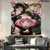 Spy X Family Teamwork Action Tapestry Fashion Print Wallmounted Background Cloth Wall Covering Decoration Soft