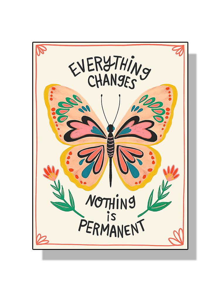 

Boho Art вдохновляющая цитата плакат холст картина гриб сердце бабочка птица цветы настенное искусство для современной комнаты домашний декор 21x30cm No Frame