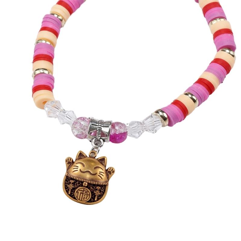 Brass Lucky Cats Charm For Wealth Home Office Decoration Travel Accessory Gift