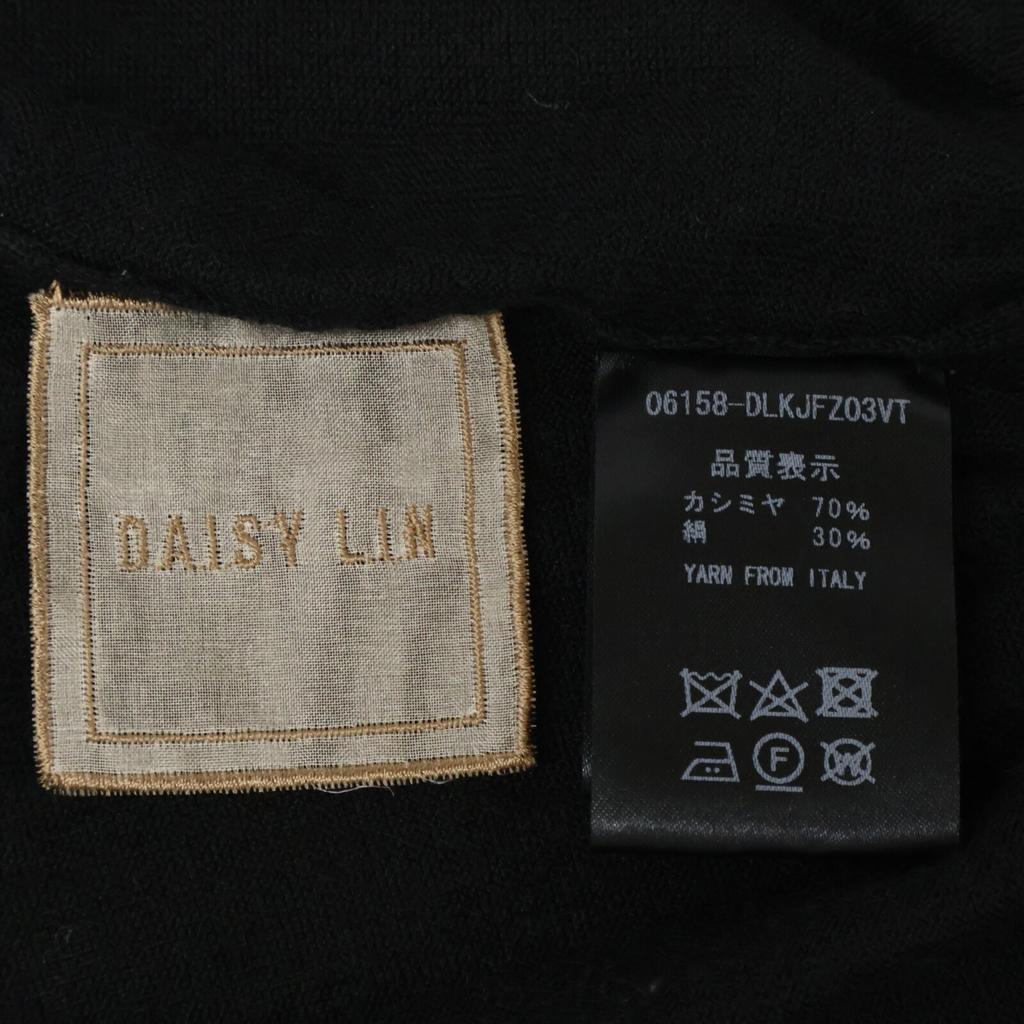 DAISY LIN 06158 Black Silk Cashmere Digital Travel Cardigan Tops 38 blackUsed