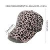 Damkeps med leopardmönster - Europeisk & Amerikansk Street Fashion Hip-Hop Anknäbb
