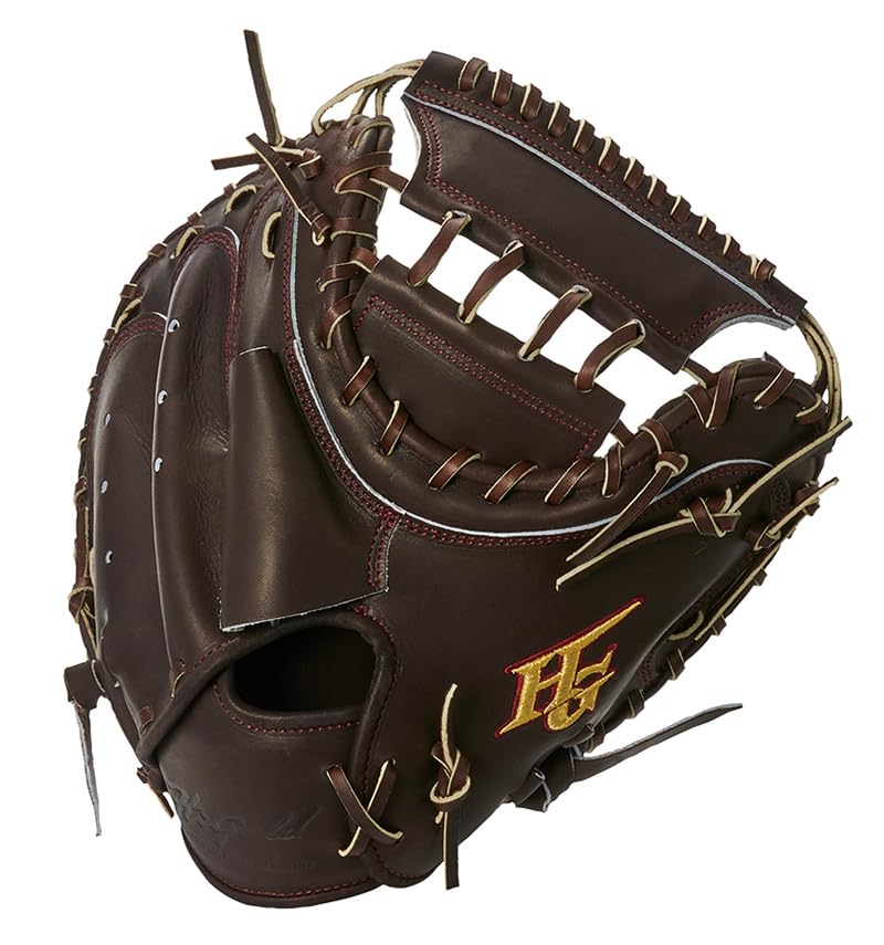 

HI-GOLD WKG-C403 Dark Brown Right-Handed Hardball Mitt, Right-Handed, for High School Baseball