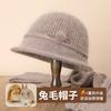 Mom hat female autumn and winter all-match old man old lady knitted hat rabbit fur warm grandma wool hat