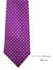 [Towergem] Set of 2 Men's Silk Ties, Woven Jacquard Purple and Dark Blue Dot Pattern