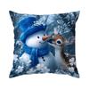 45X45Cm Floral Snowman Christmas Pillowcase Bedroom Cushion Cover 100% Polyester Living Room Cushion Pillowcase Home Decor
