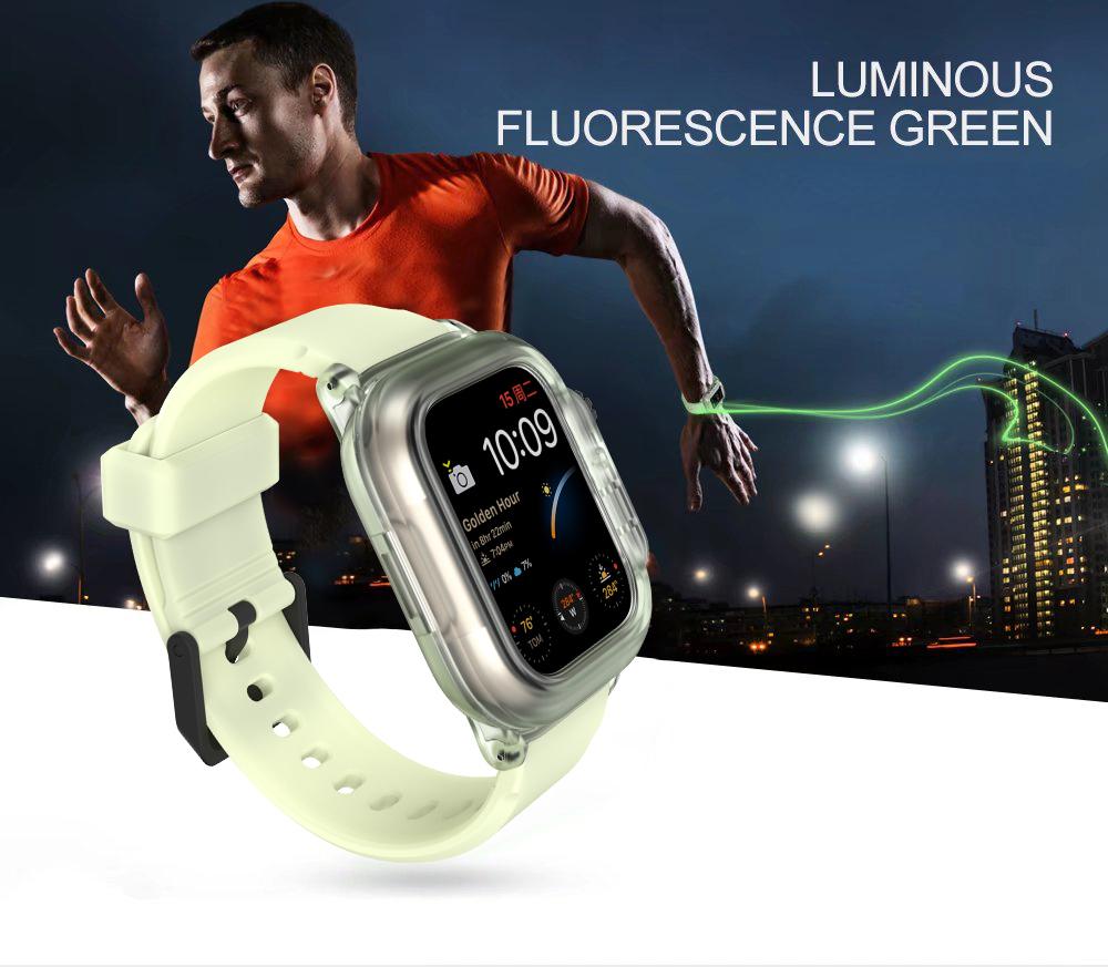 Waterproof Shell For Apple Watch Case 45mm 44mm 41mm 40mm 42mm Outdoor Sports Silicone Bracelet Wristband iWatch 9 8 7 6 5 4 SE