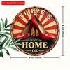 2d Flat 20*20cm Circular Wooden Sign, No Place Like A Home Logo, Unique, Durable, Easy To Hang Wooden Decoration, Suitable for Bedrooms, Kitchens