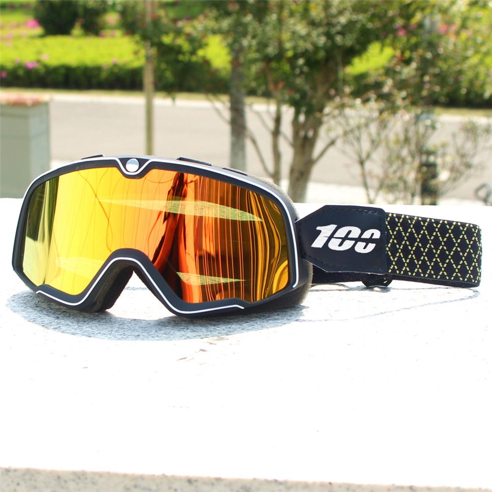 Motorsykkelhjelm Briller Retro Lokomotiv Motocross Kjøring Sykling Solbriller Vindtett Anti Sand Offroad Universelle Briller