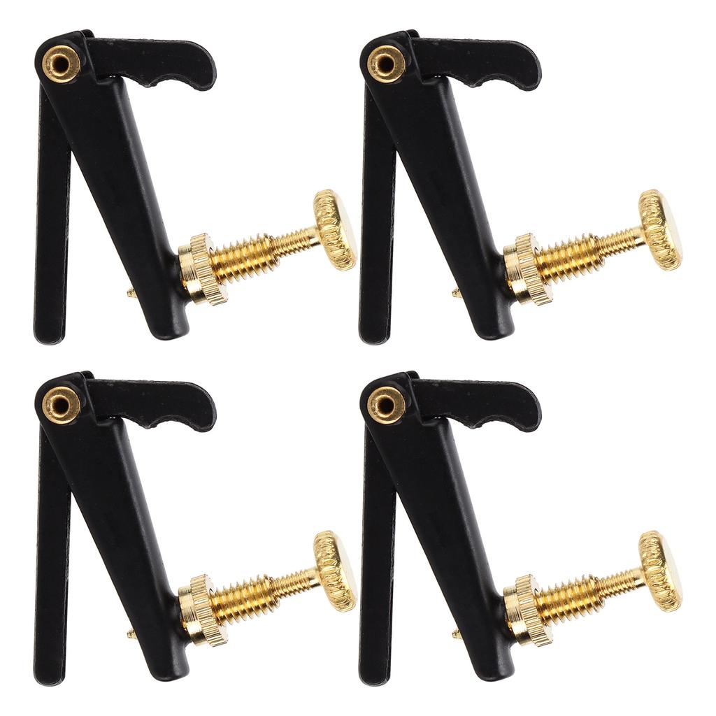 4Pcs Violin Fine Tuners Metal String Adjuster Replacement Musical Accessories for 3 4 4 4