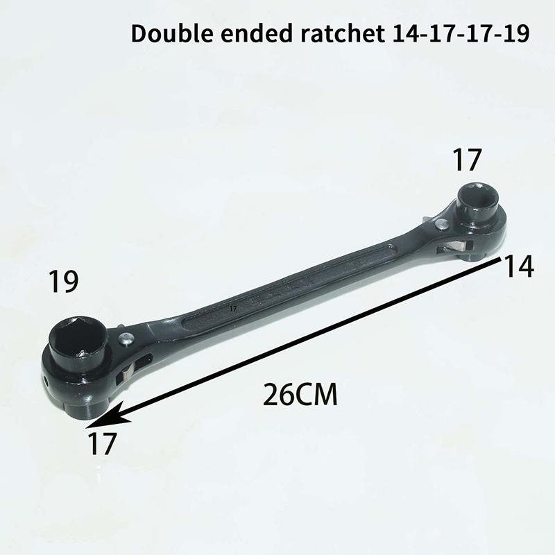 1Pcs 8 In 1 Ratchet Wrench Multifunctional Bidirectional Quick Ratchet Wrench Double Head Wrench Rust-Resistant Home Tools