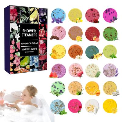 Weihnachten 2024 Weihnachtsfeiertags-Adventskalender Adventskalender Duschdampfer-Set Duschdampfer Aromatherapie-SPA-Kit