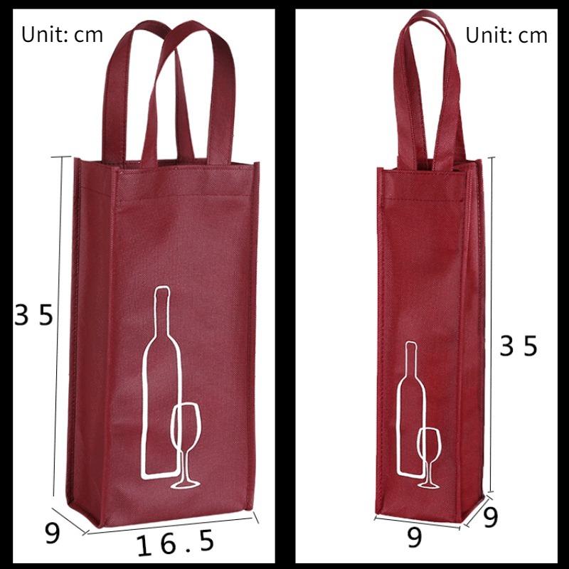 Non Woven Red Wine Bag Thickened Gift Packaging Pouches Double Bottle Hand-held Wine Pocket Environmentally Friendly Printing Multi Purpose Tote Bags