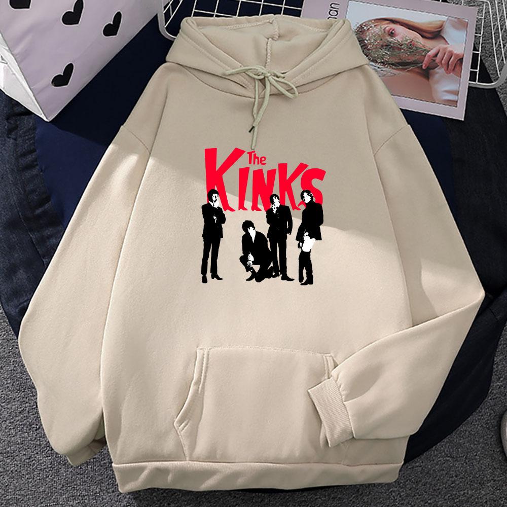 Sudaderas Rock Band The Kinks Printing Hoodies Casual Winter Soft Hooded Pullovers Sudaderas Hip Hop Streetwear Graphic Clothes