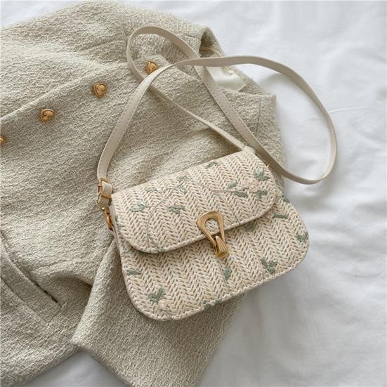 Bolsa crossbody feminina resistente ao desgaste portátil atraente para mulheres adolescentes bolsa de palha