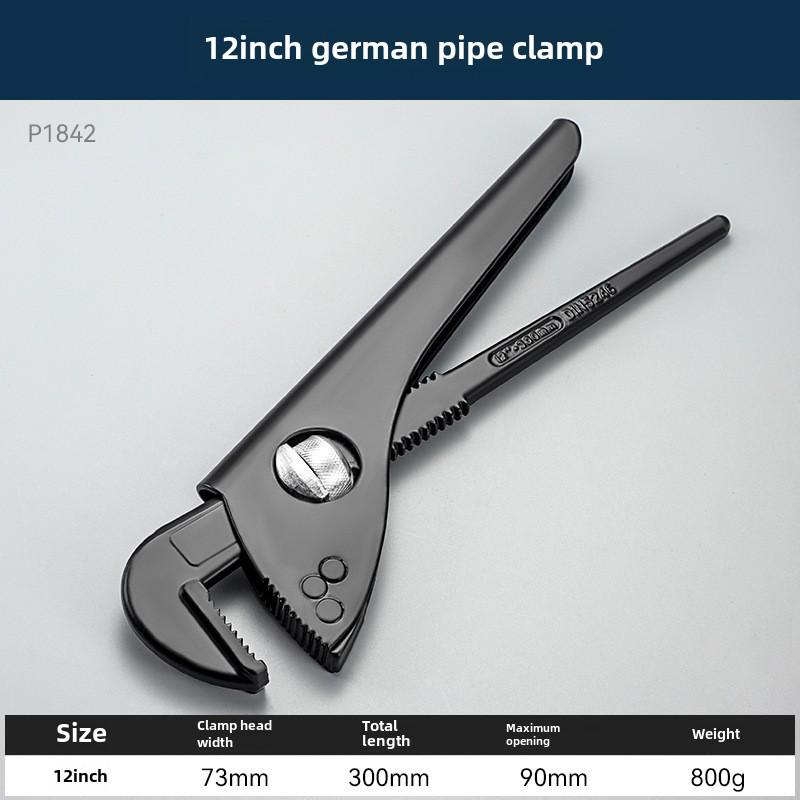 

Немецкий разводной ключ повышенной прочности: Многофункциональный, короткая ручка, высокая твердость, большой крутящий момент, широкий угол, большое отверстие трубного хомута