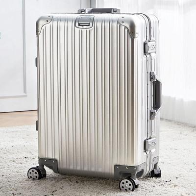Alluminium-Magnesium-Legierung Trolley Business-Koffer mit Metallschloss und Universalrädern