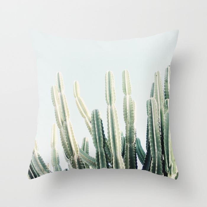 Nordic Style Tropical Plant Cactus Pattern Cushion Cover Sofa Car Office Pillowcase Home Decor Pillowcase