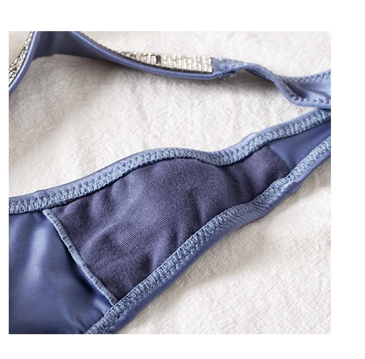 Bezszwowe Damskie Stringi Sportowe z Kryształkami, Jedwab Lodowy, Szybkoschnące, Zebra i Panterka