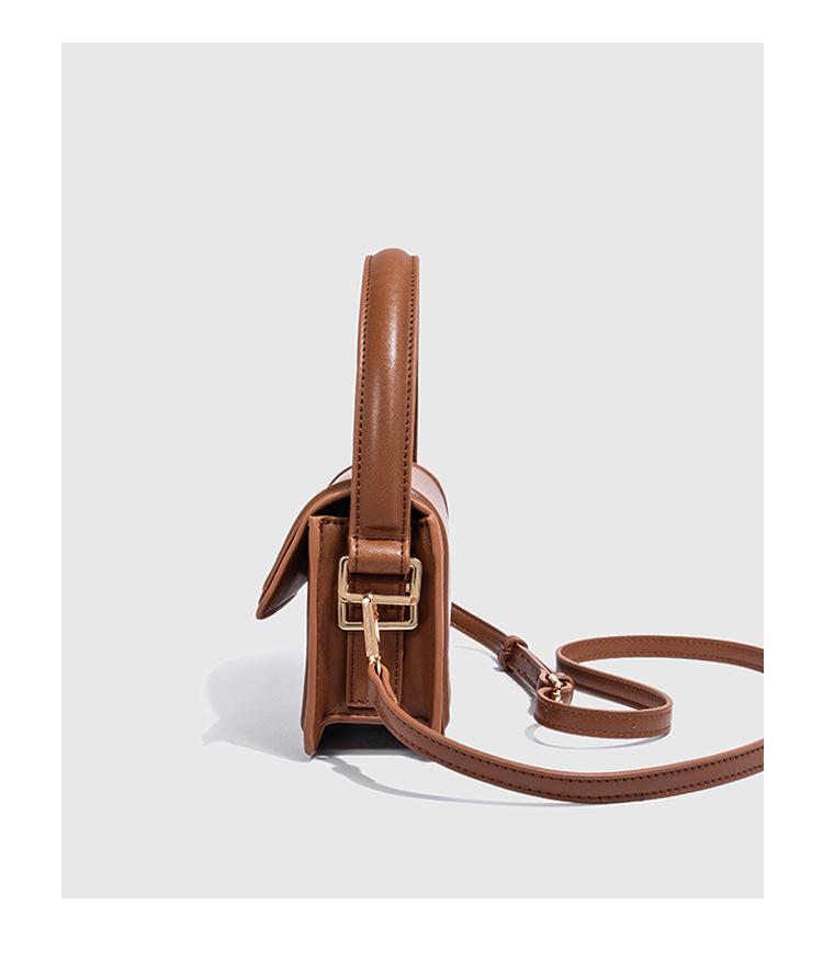 ZA Women's Mini Casual Crossbody Trapezoid Handbag in Black/Brown