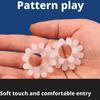 Men Delay Ring with 3 Layer Silicone Beads Anti-slip Lock Ring for Extended Intimacy