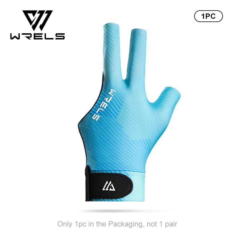 WRELS Three Finger Billiard Gloves Breathable Sweat-Wicking Snooker Glove Elasticity Smooth Lightweight Billiard Training Gloves