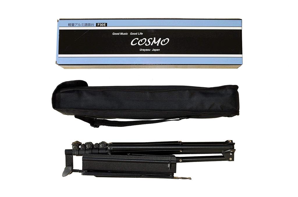 Cosmo Techno When Aluminum Folding Music Compact Type Dedicated Shoulder F30E M S [Lightweight, 41.5cm Stored] Stand, Lightweight, (with Bag)