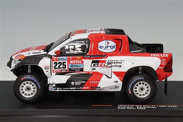 IXO Scale Toyota GR DKR Hilux GR 2022 Dakar Rally Cummings 1/43 T1+ #225 H. Lategan/B.