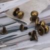 20 Sätze Kupfer Rundkopfnieten Punk Nieten Schraubverschluss DIY Lederhandwerk Nieten 10 x 8mm Bronze