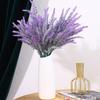 Artificial Flocking Lavender Fake Flower Bouquet Plastic Green Plant Wedding Home Pot Decoration Plant Decoration Artificial Flower