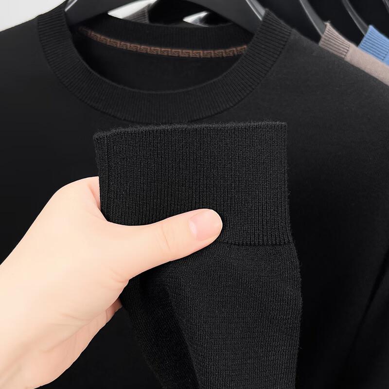 Men's Lamb Wool & Mulberry Silk Round Neck Sweater