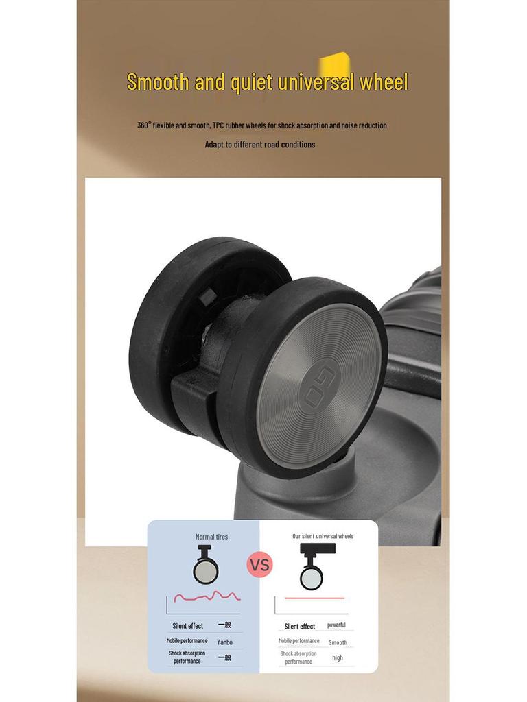 Durable Aluminum Frame Suitcase with Phone Holder & Anti-Collision Corners, Available in 20, 24, and 26 inches for Students and Adults