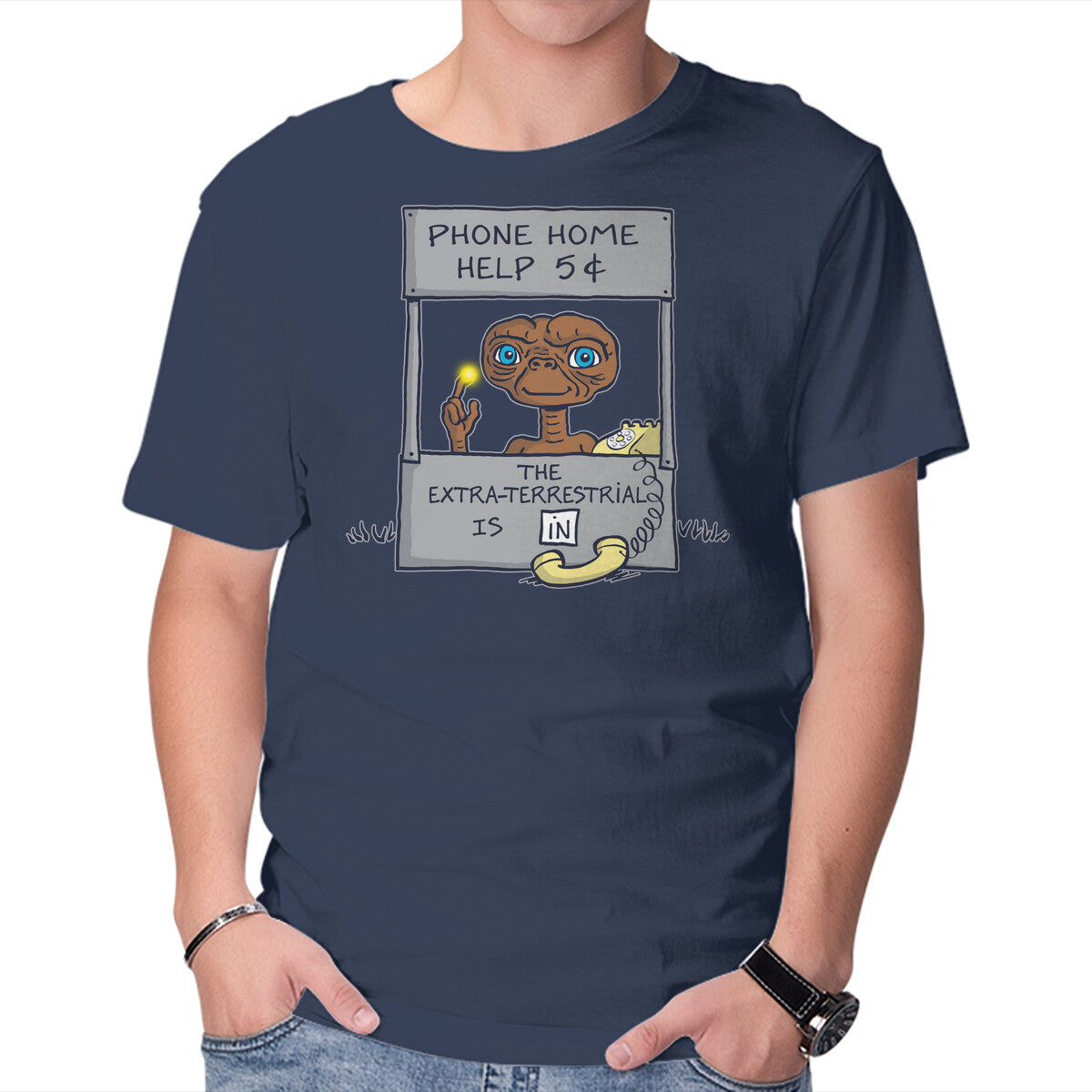 Unisex Crew Neck T-Shirt Phone Home Help Graphic Short Sleeve Casual Tee XXXL