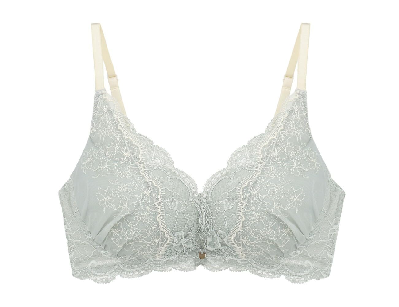 

Two Hatch Wireless Comfortable and Enhances Underarm Cleavage Cute Sizes B54 and Sage Green Bra, High-Back Support, Fat, Enhancement, Lace, E75,