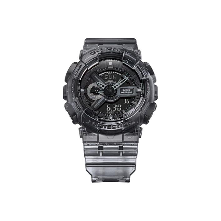 CASIO Men Liquid Crystal/Analog Dual Display Series 55mm Black Watch GA-110SKE-8ADR GA-110SKE-8ADR Black Dial